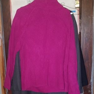 Large dark pink turtle neck Lands End